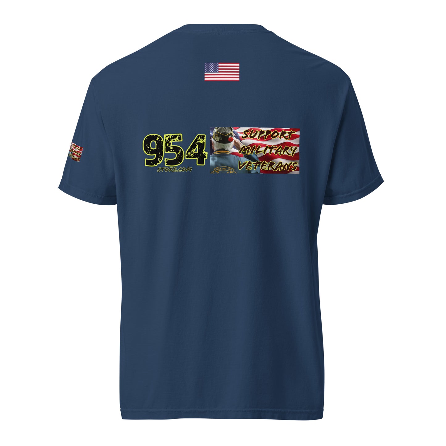 Support Veterans 954 Unisex garment-dyed heavyweight t-shirt