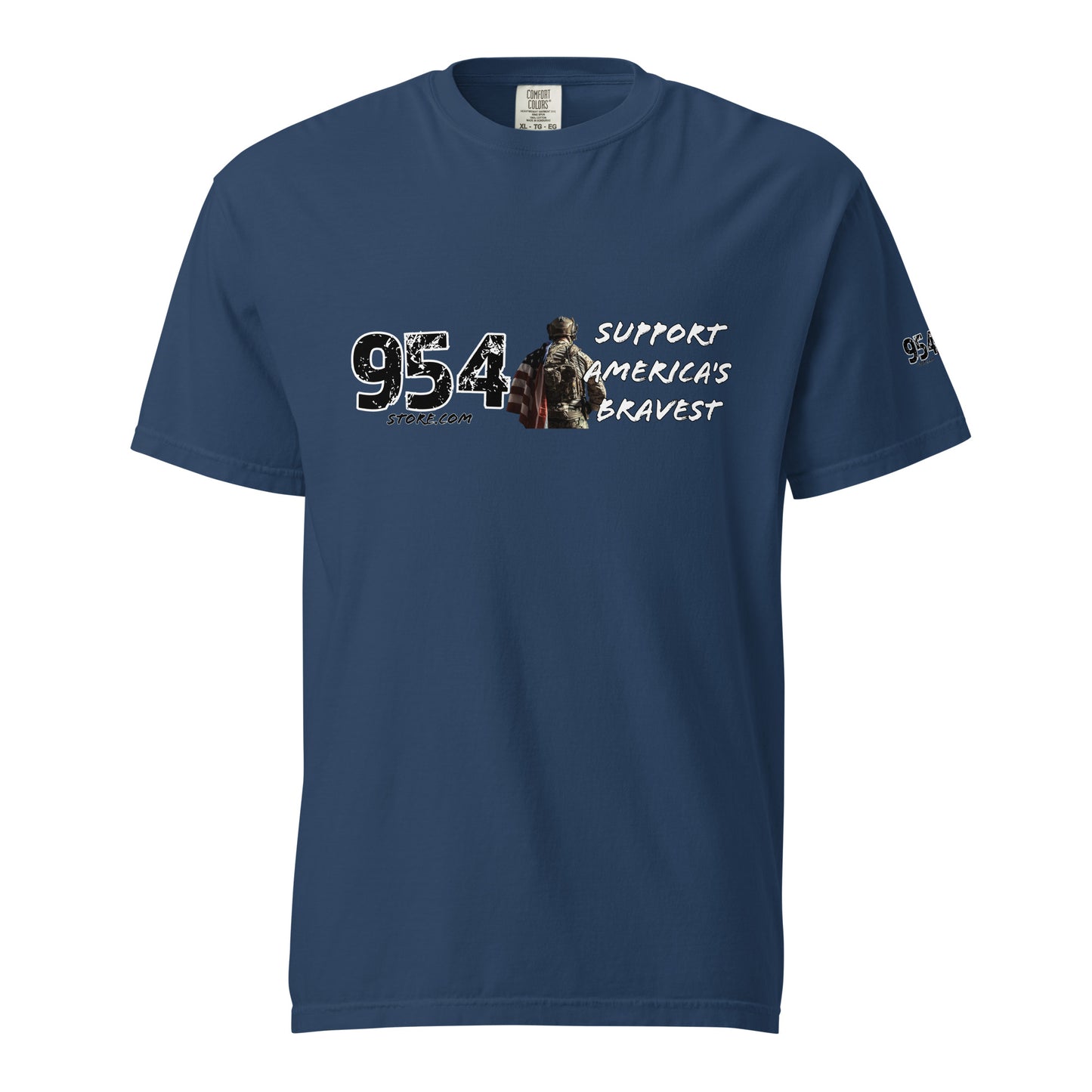 Support America's Bravest Dark T's 954 Unisex garment-dyed heavyweight t-shirt