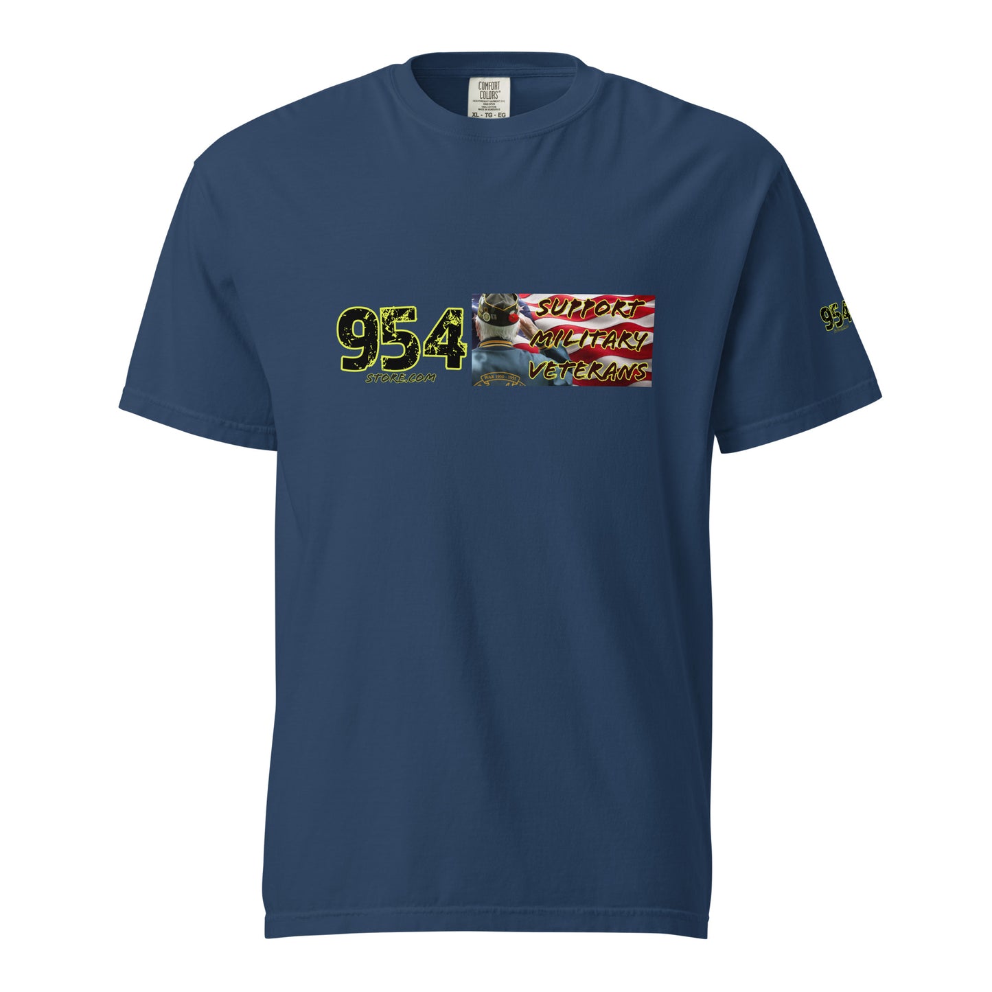 Support Veterans 954 Unisex garment-dyed heavyweight t-shirt