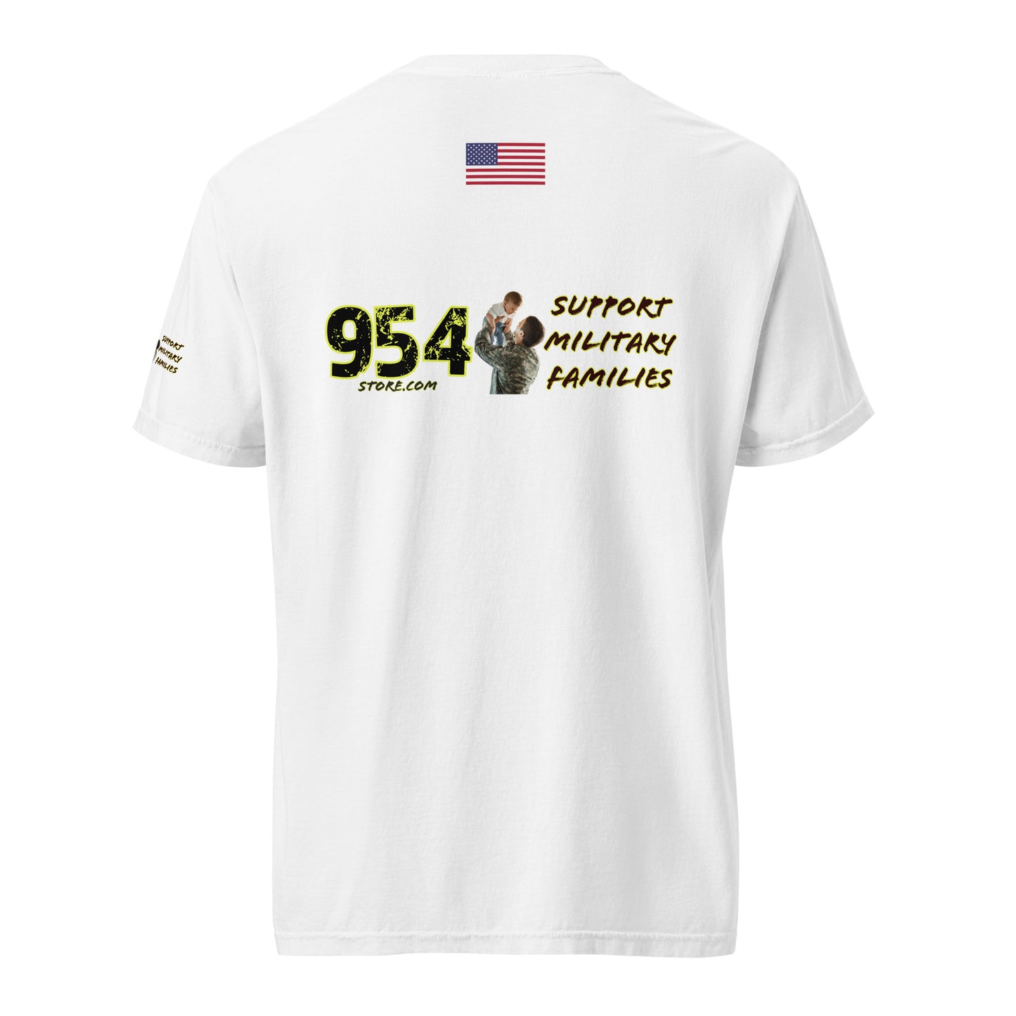 Support Military Families 954 Unisex garment-dyed heavyweight t-shirt