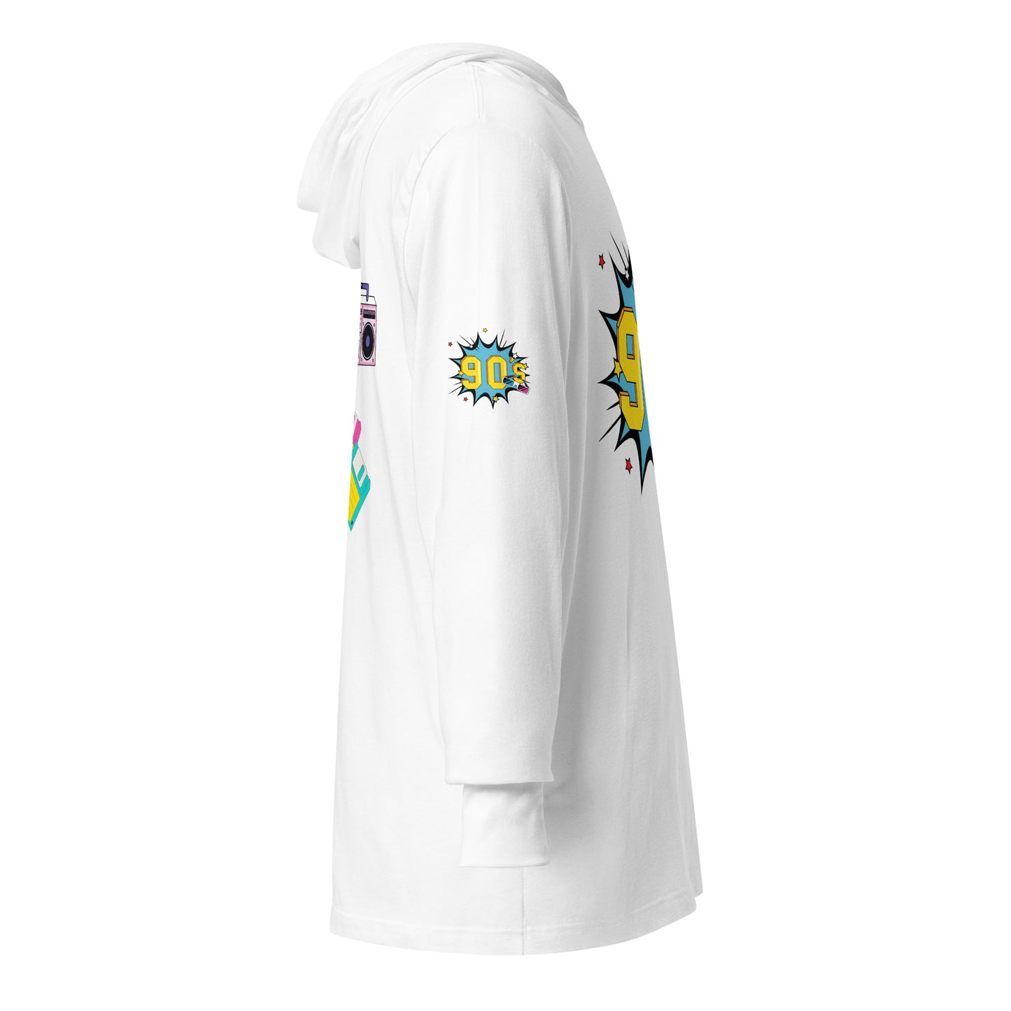 90's RETRO 954 Hooded long-sleeve tee