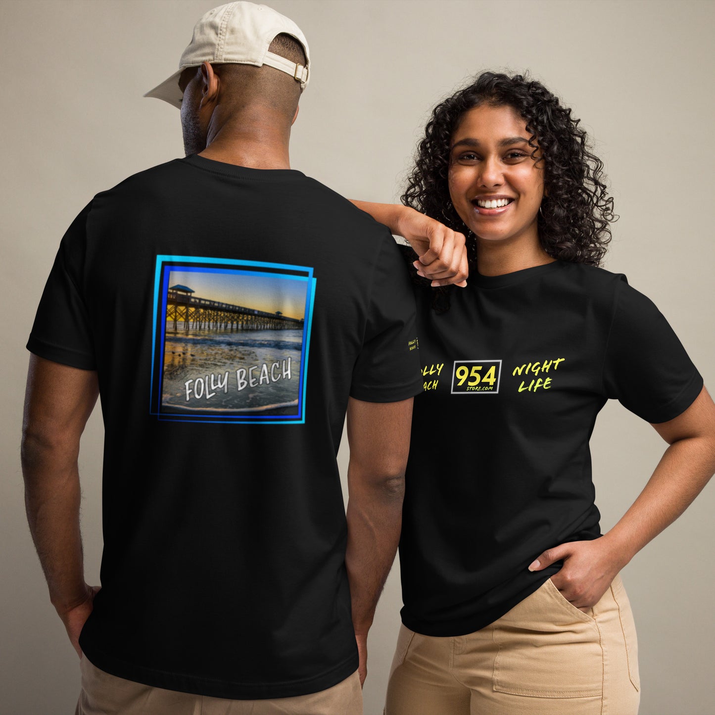 Folly Beach Pier 954 Signature Unisex t-shirt