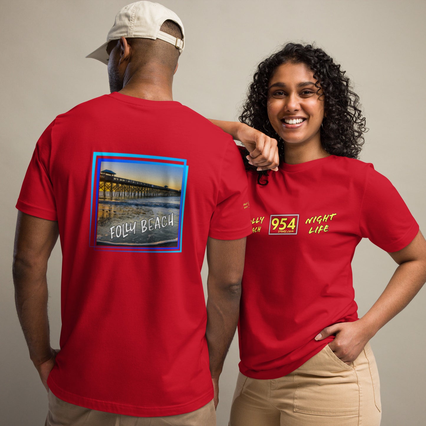 Folly Beach Pier 954 Signature Unisex t-shirt