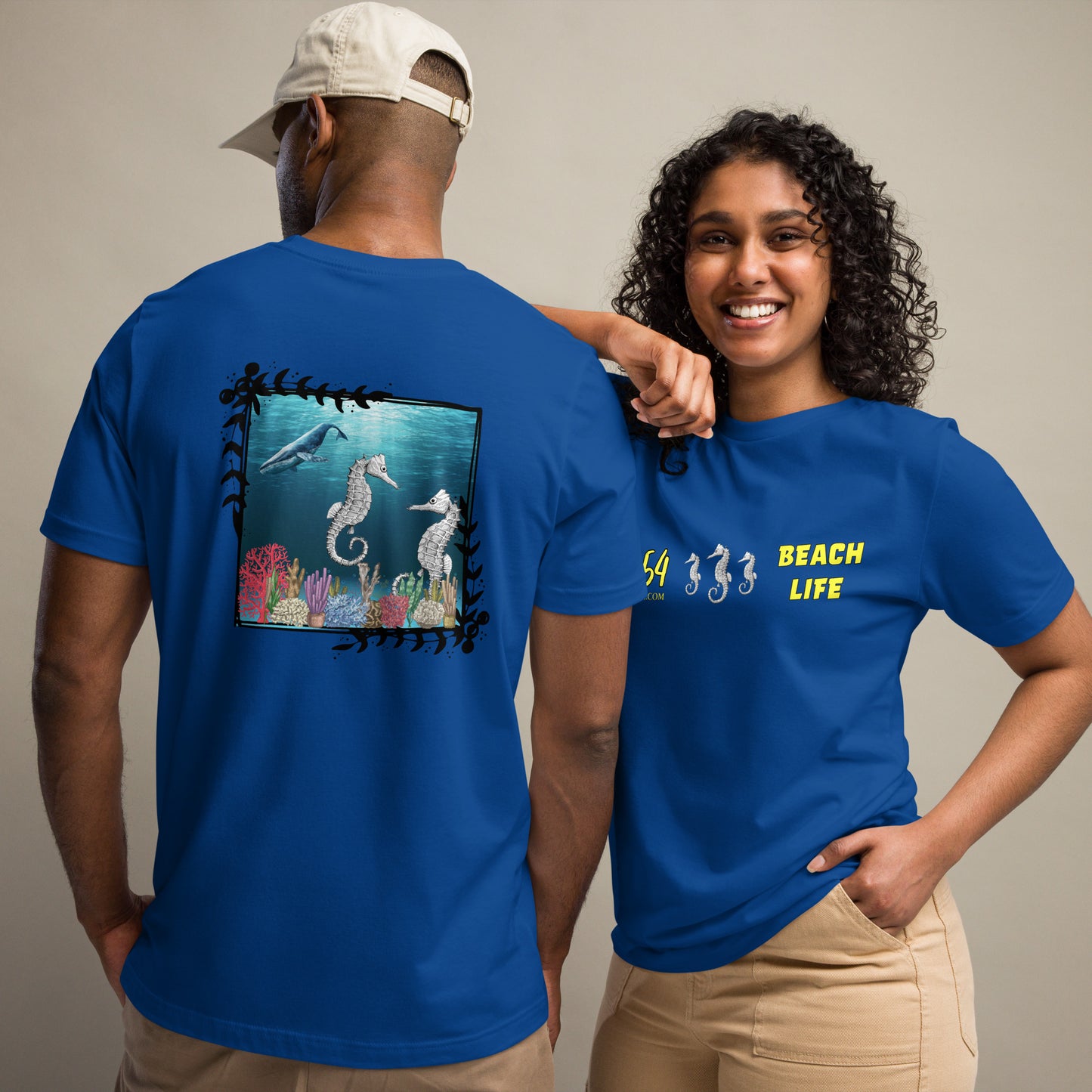 Beach Life Seahorses Frame 954 Signature Unisex t-shirt