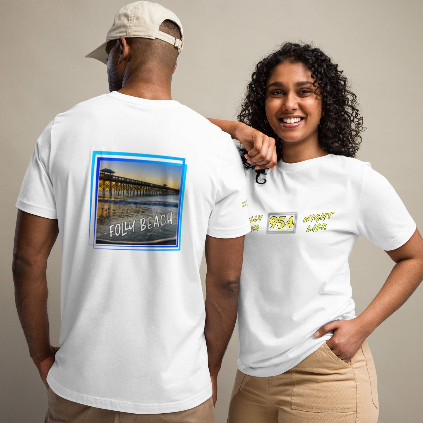 Folly Beach Pier 954 Signature Unisex t-shirt