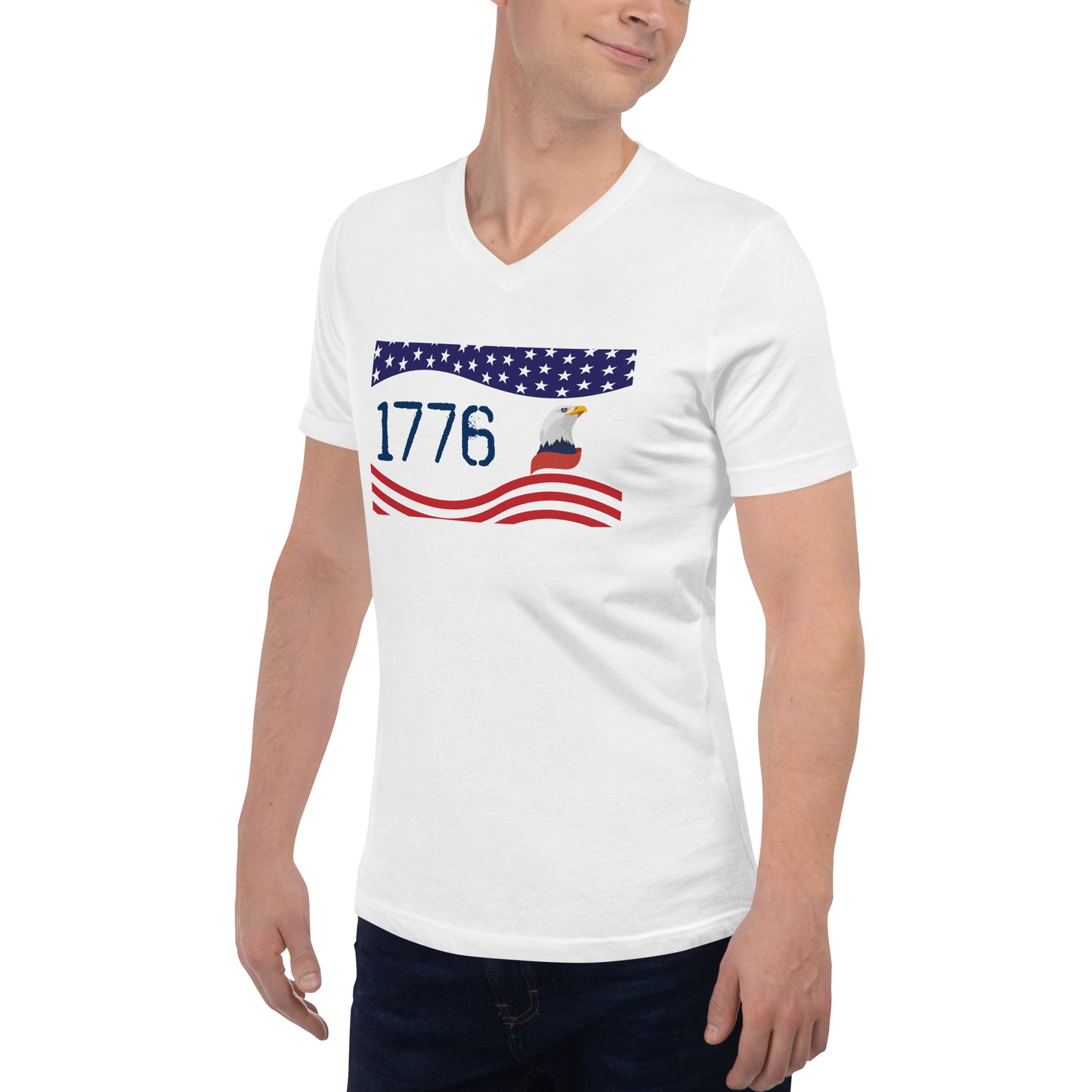 1776 954 Signature Unisex Short Sleeve V-Neck T-Shirt