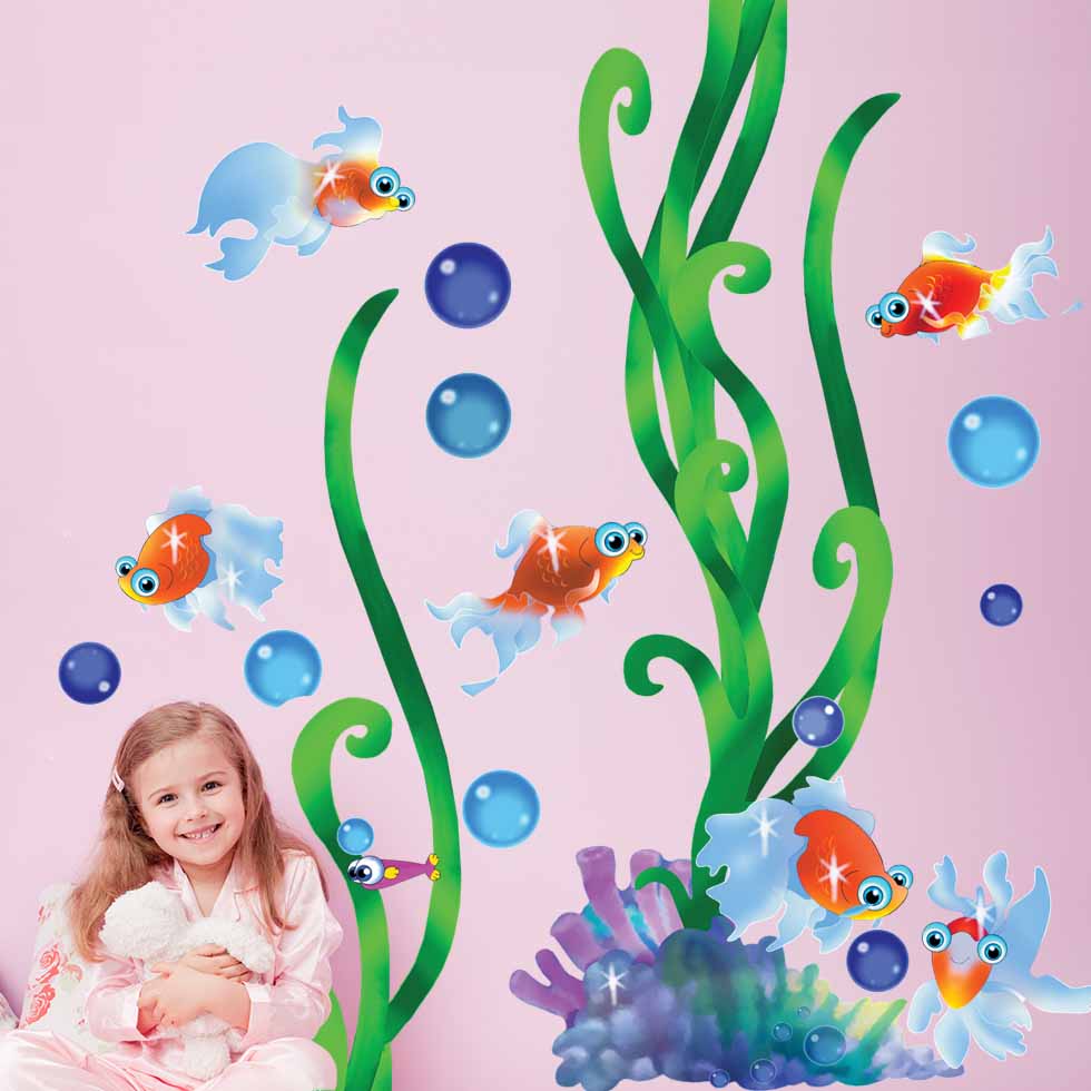 Murals2Go Fish &amp; Seaweed Wall Decals