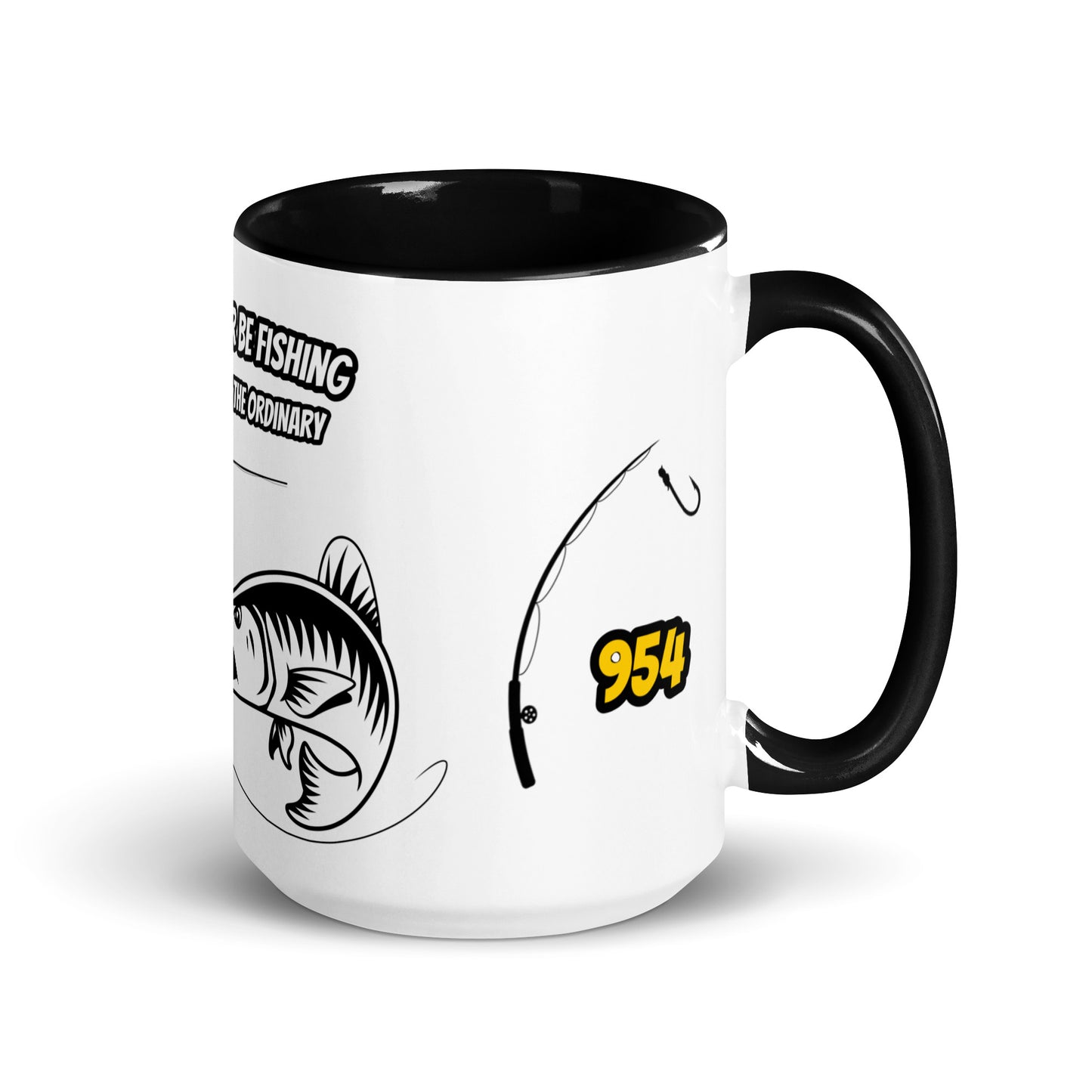 Rather be Fishing 954 Signature Mug with Color Inside