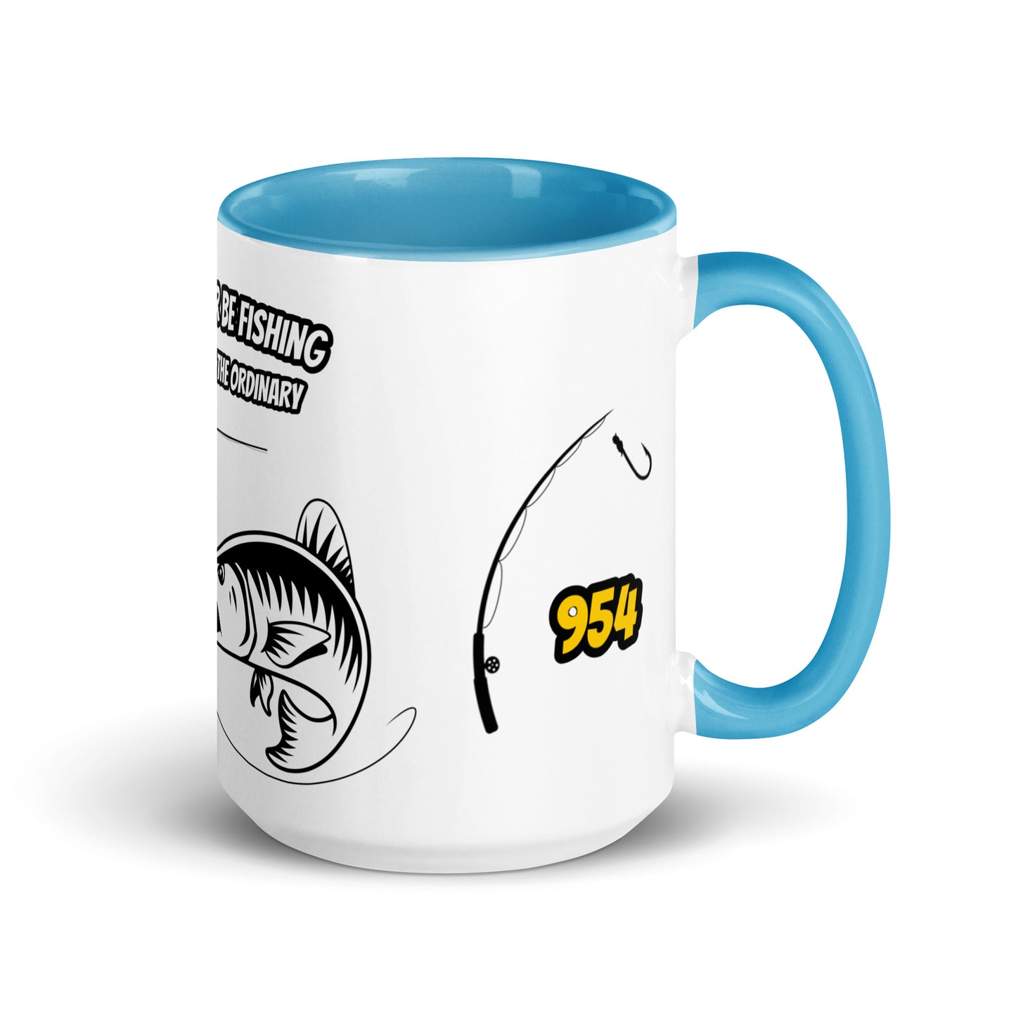 Rather be Fishing 954 Signature Mug with Color Inside