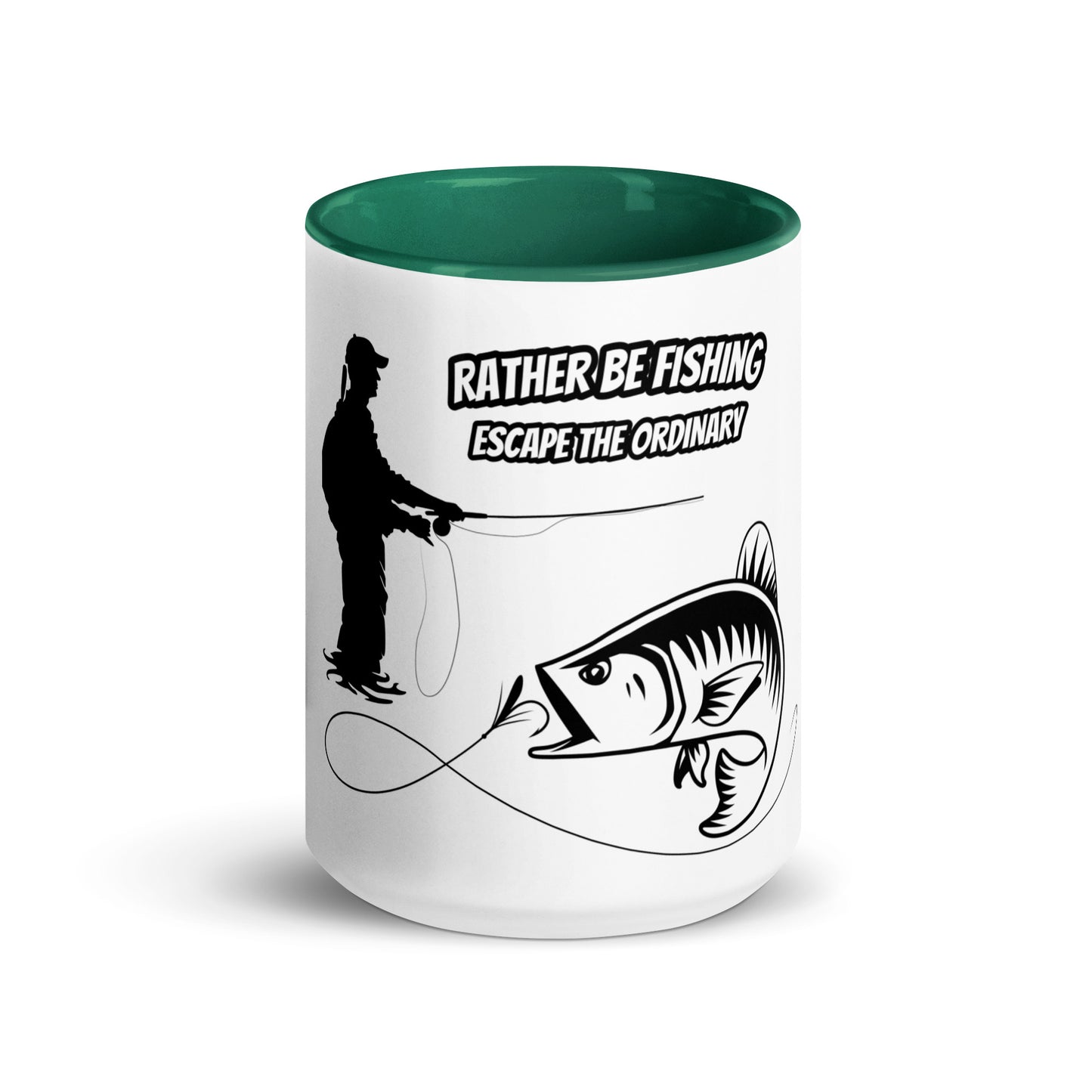 Rather be Fishing 954 Signature Mug with Color Inside