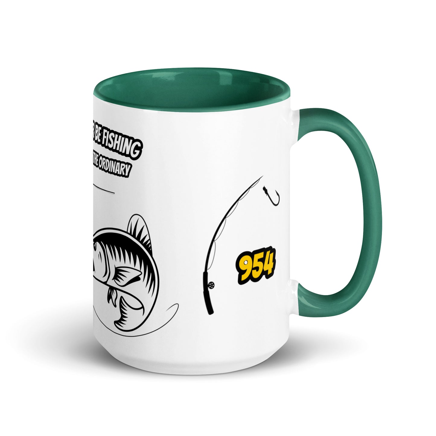 Rather be Fishing 954 Signature Mug with Color Inside