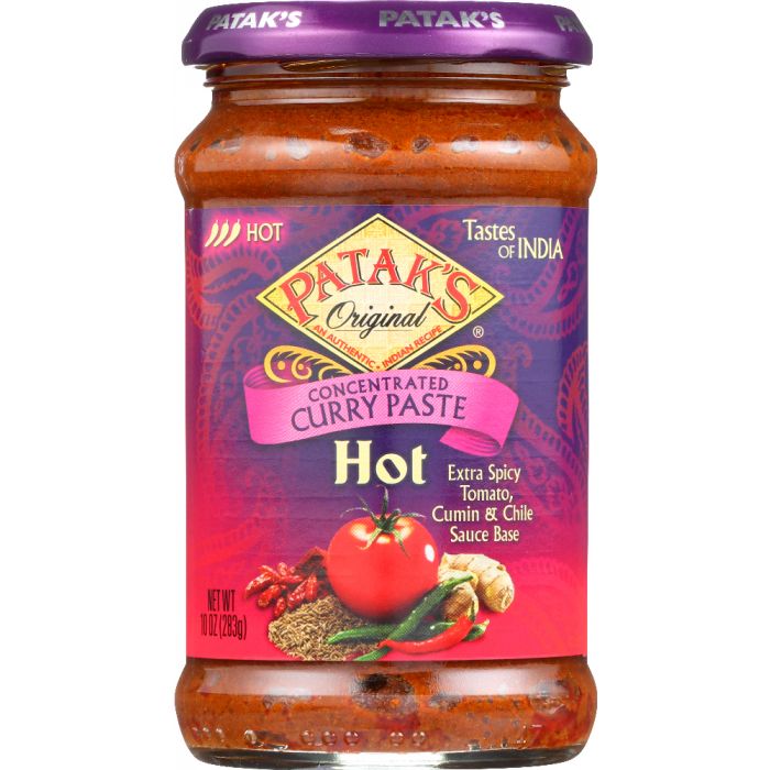 PATAK'S: Original Concentrated Hot Curry Paste Tomato Cumin and Chile, 10 oz