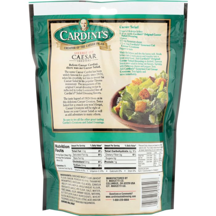 CARDINI'S: Gourmet Cut Caesar Croutons, 5 oz