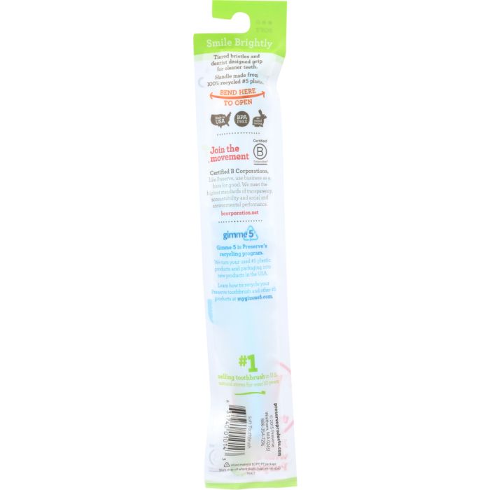 PRESERVE: Toothbrush In Lightweight  Pouch, 1 ea