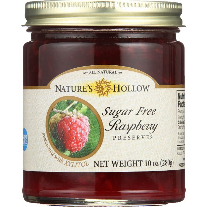 NATURE'S HOLLOW: Sugar Free Raspberry Preserves, 10 oz