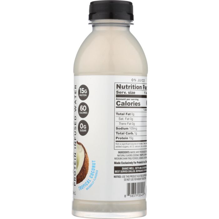 PROTEIN2O: Beverage Tropical Coconut, 16.9 oz