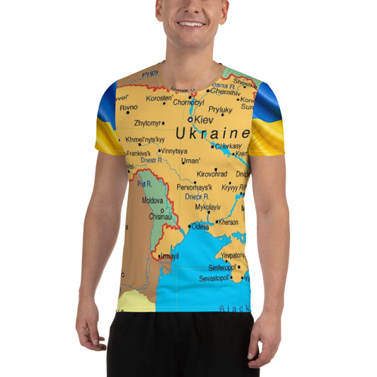 I Support Ukraine All-Over Print Men's Athletic T-shirt