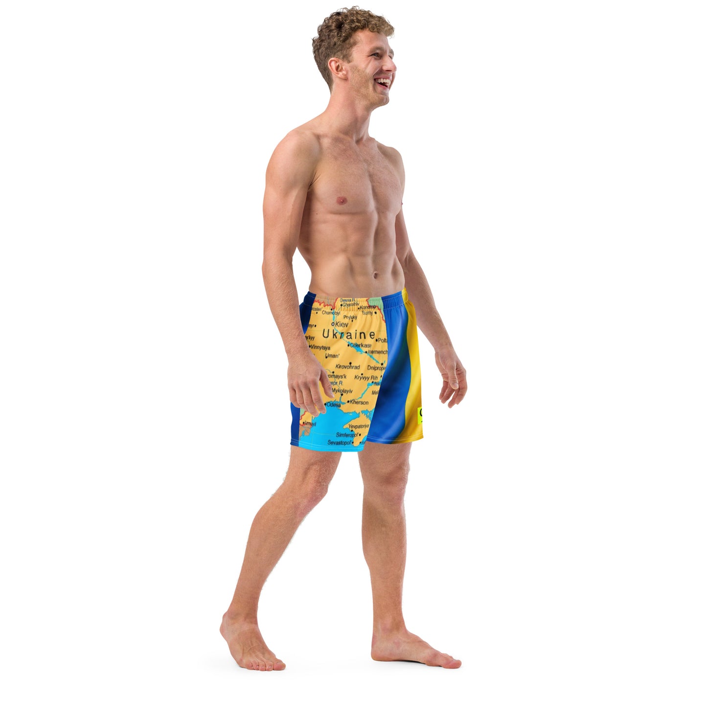 I Support Ukraine Men's swim trunks