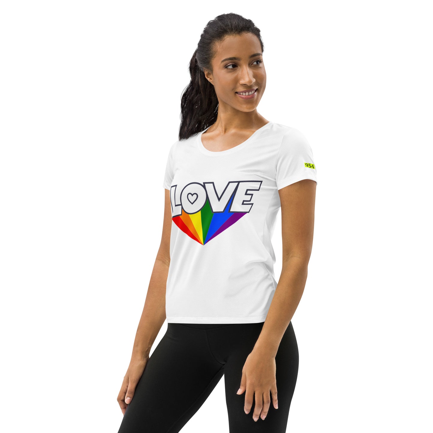 LGBTQIA All-Over Print Women's Athletic T-shirt