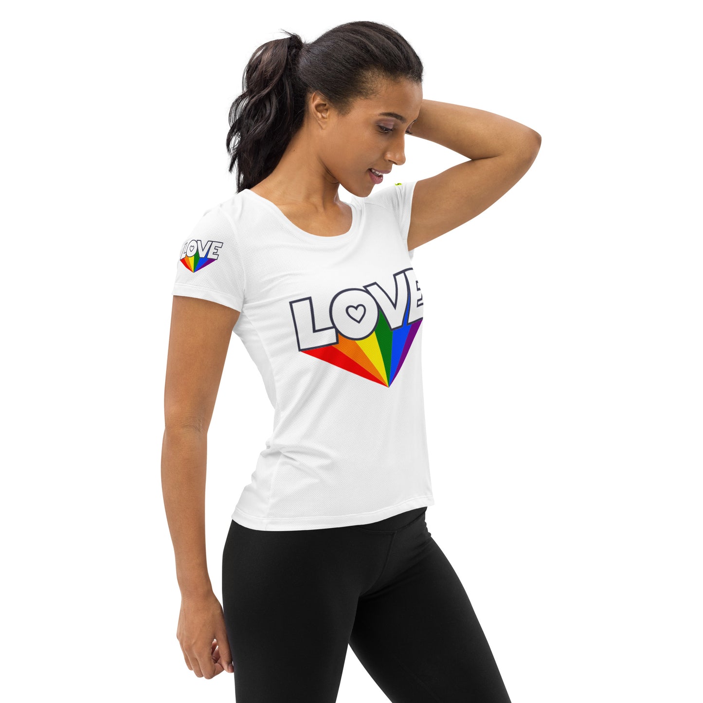 LGBTQIA All-Over Print Women's Athletic T-shirt