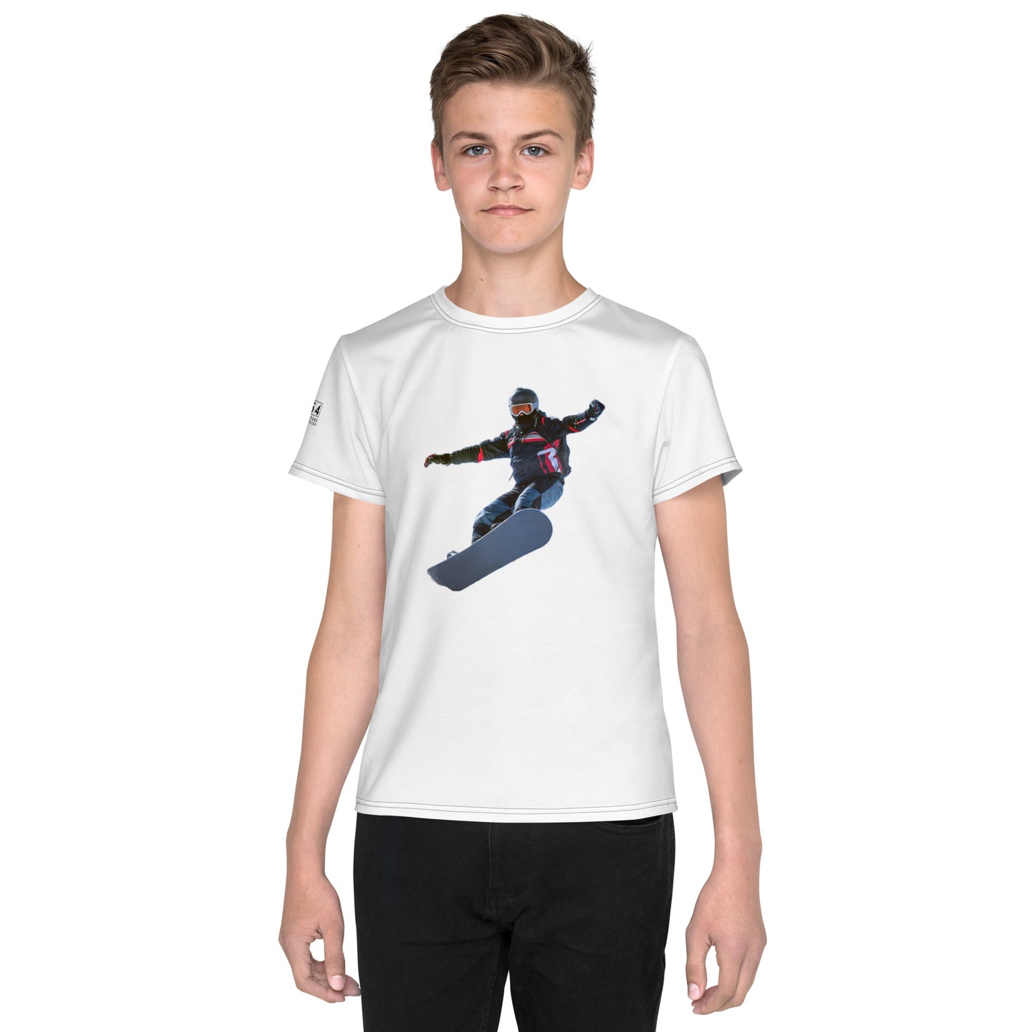 Snowboarding 954 Youth crew neck t-shirt