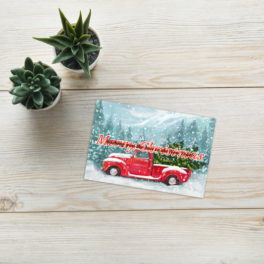 Merry Christmas Truck 954 Greeting card