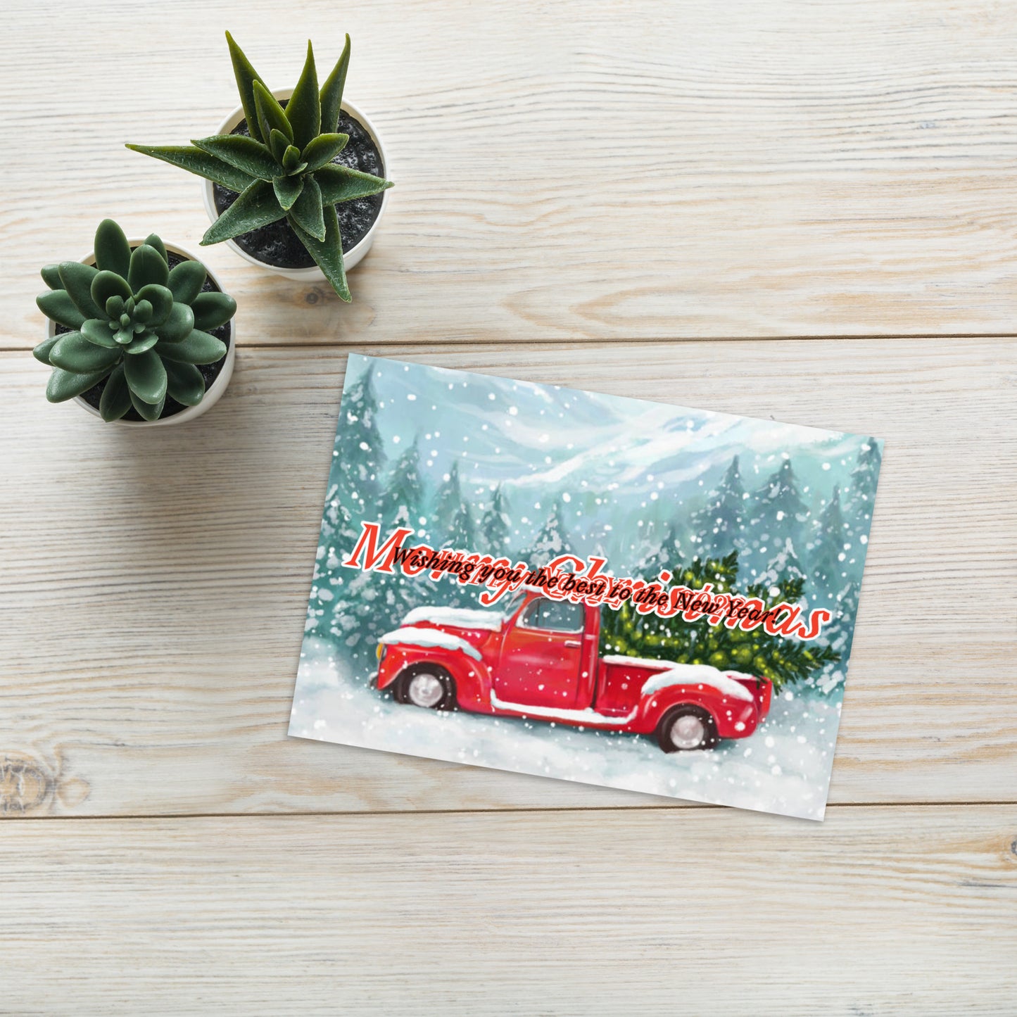 Merry Christmas Truck 954 Greeting card