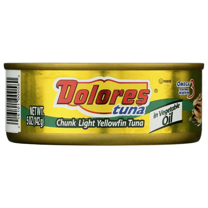 DOLORES: Chunk Light Yellowfin Tuna In Vegetable Oil, 5 oz