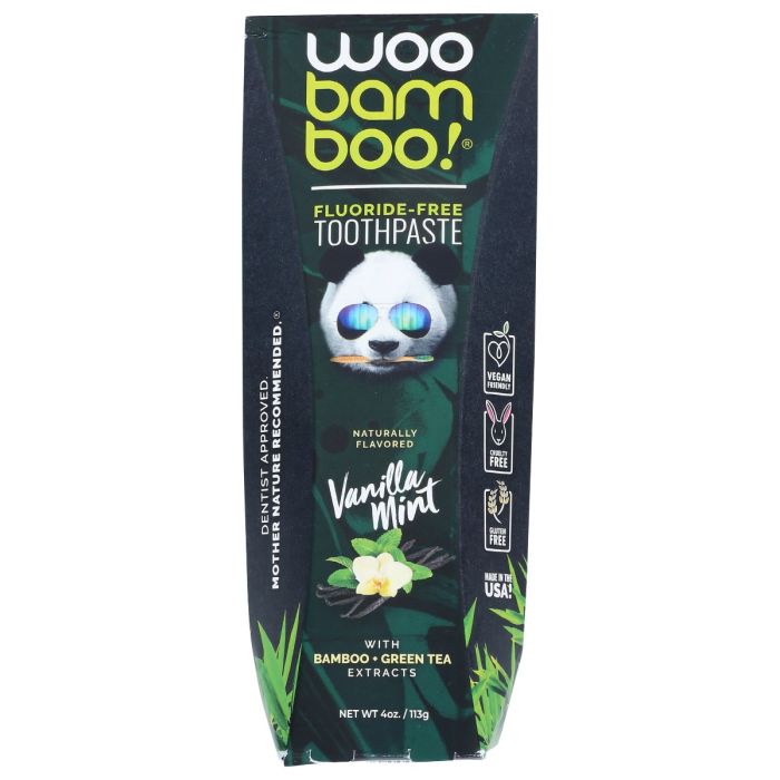WOOBAMBOO: Toothpaste Vanilla Mint, 4 oz