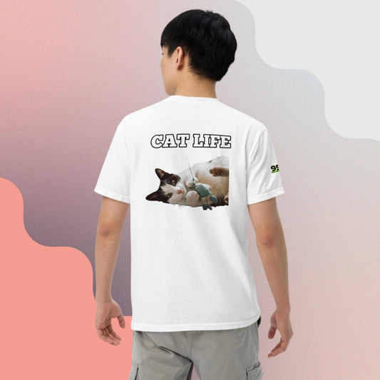 Cat Life III 954 Signature Men’s garment-dyed heavyweight t-shirt