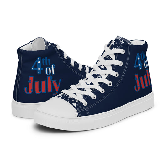 July 4th Men’s high top canvas shoes