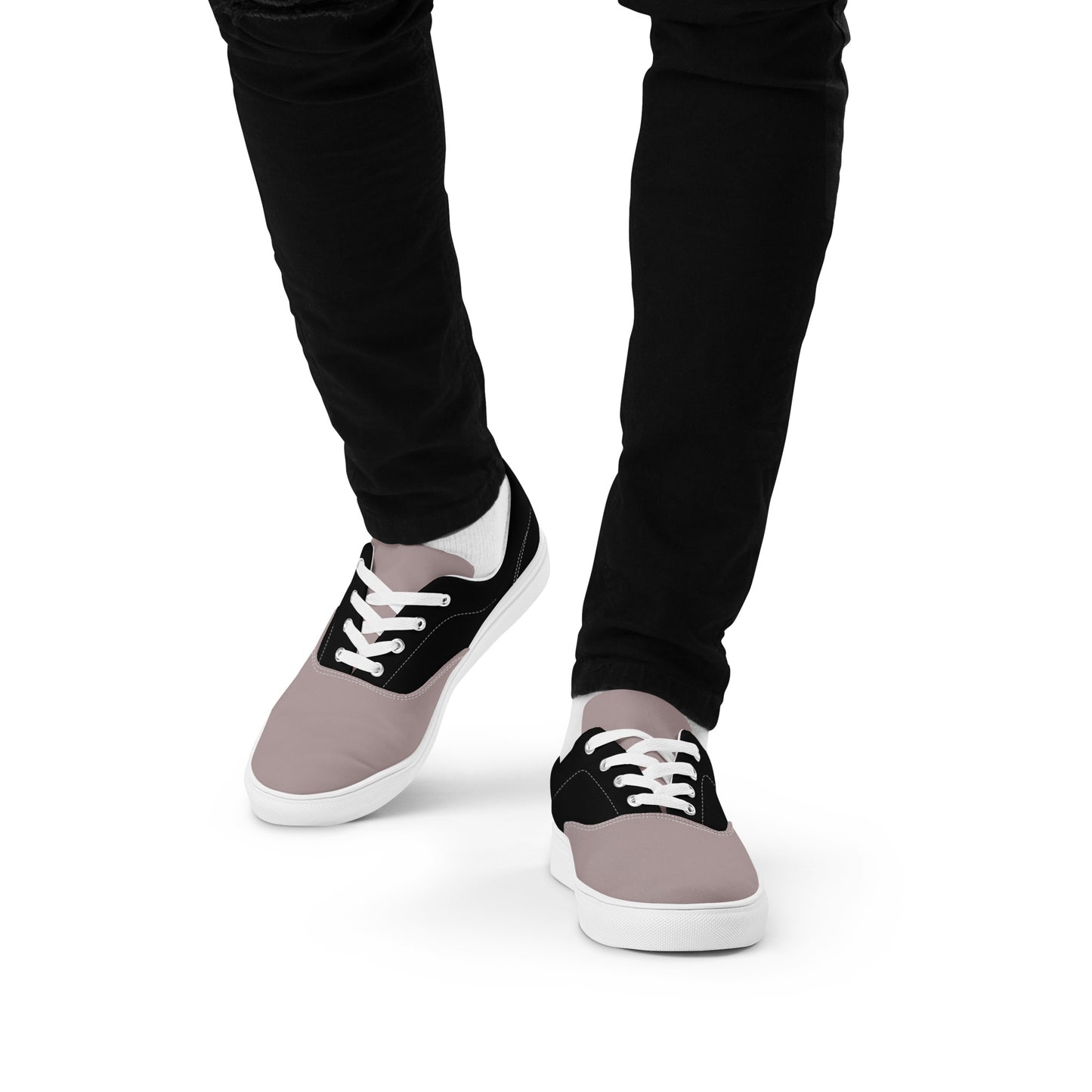 Black & Pink 954 Signature Men’s lace-up canvas shoes