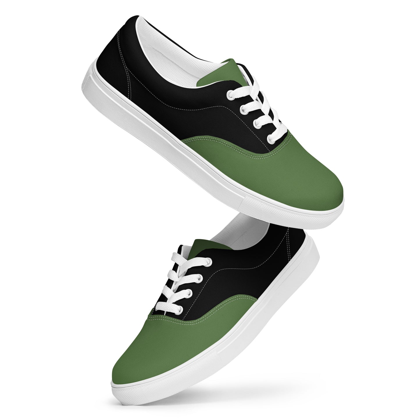 Green on Black 954 Signature Men’s lace-up canvas shoes