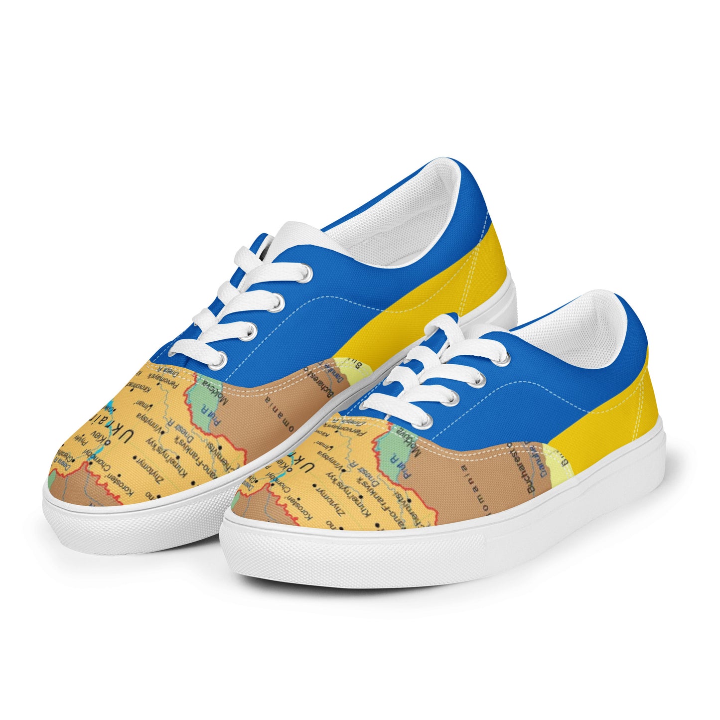 Support Ukraine Men’s lace-up canvas shoes