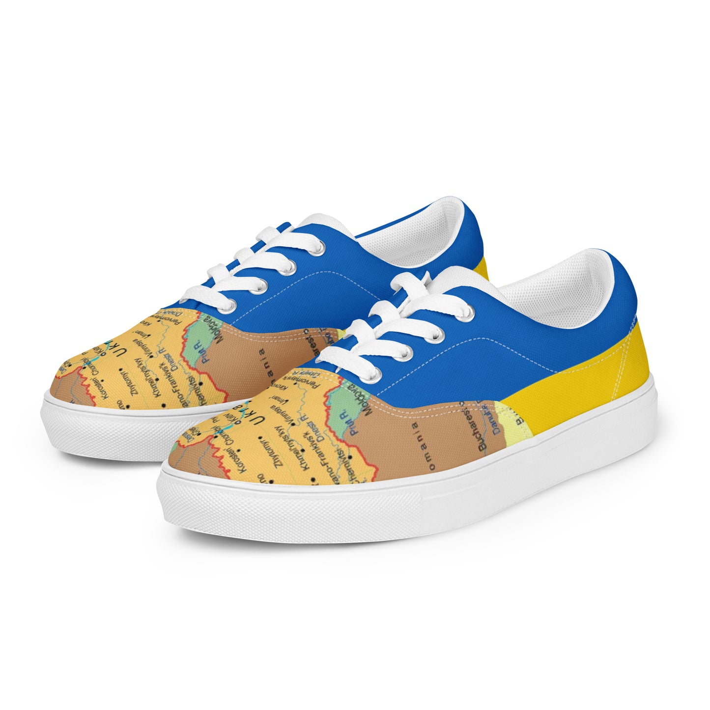 Support Ukraine Men’s lace-up canvas shoes