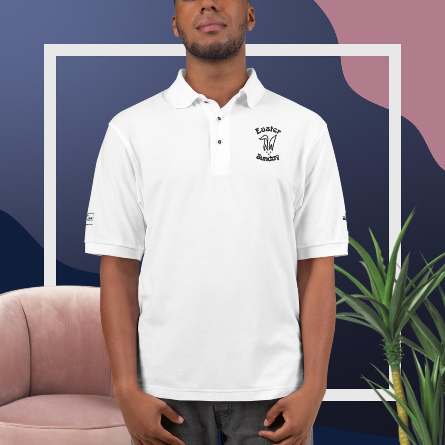 Happy Easter 954 Men's Premium Polo