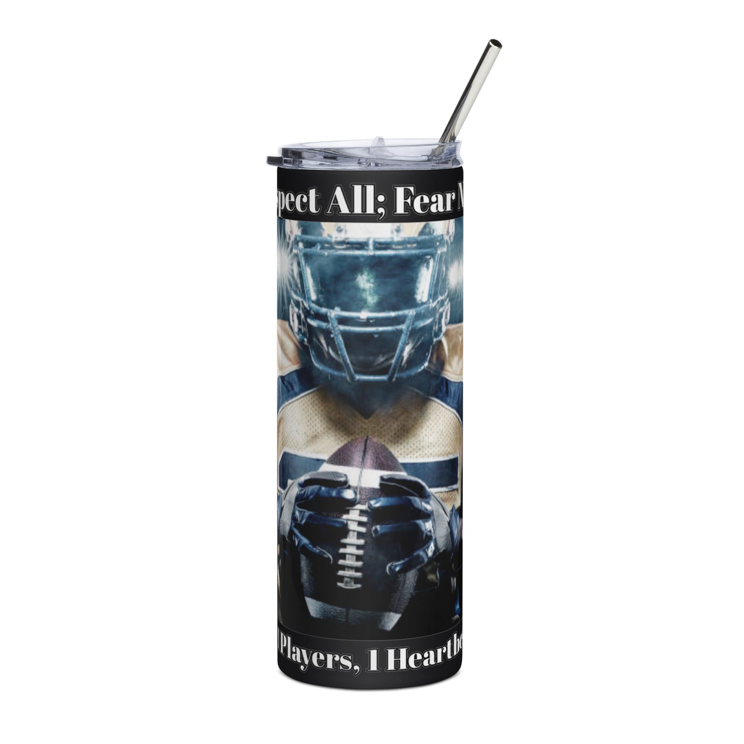 Football Fear None 954 Stainless steel tumbler