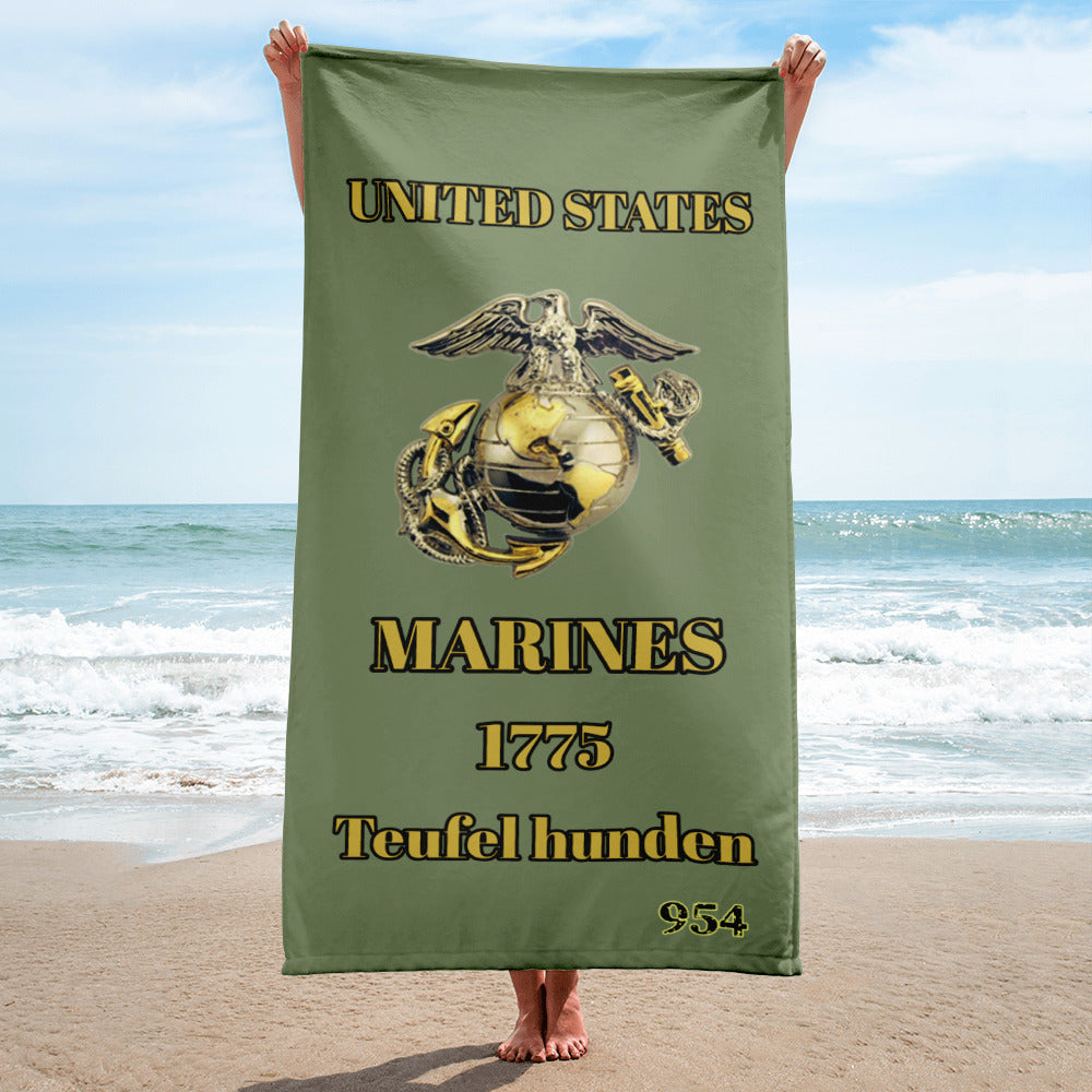U.S. Marines Teufel hunden 954 Signature Towel
