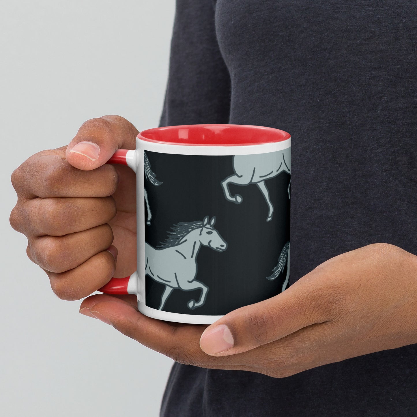 954 Horse Mug with Color Inside