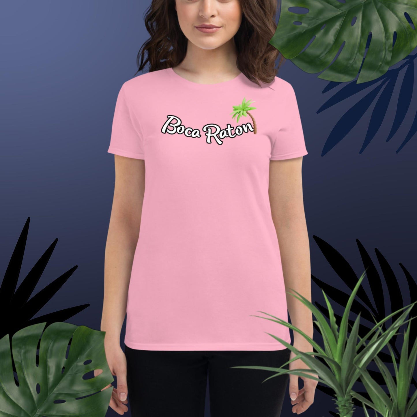 Boca Raton Palm Tree 954 Collection Women's short sleeve t-shirt