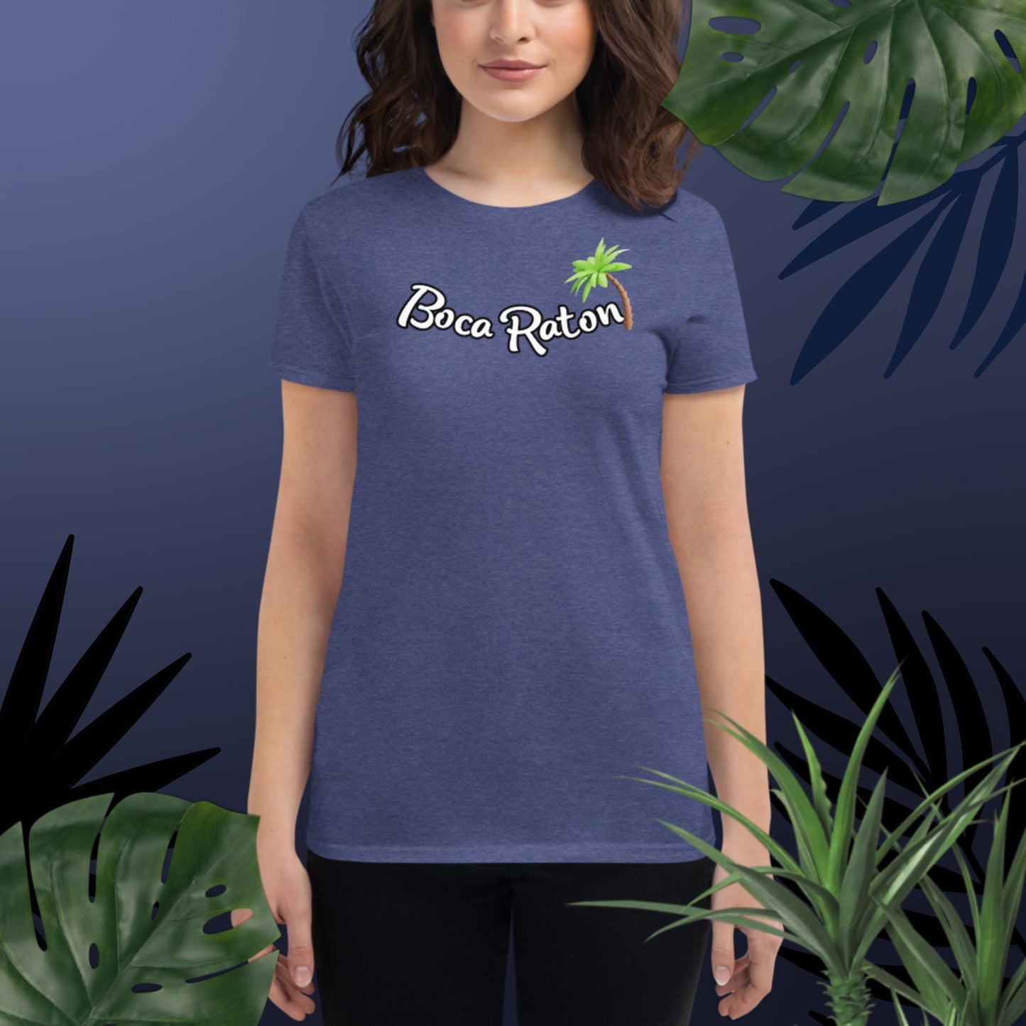 Boca Raton Palm Tree 954 Collection Women's short sleeve t-shirt