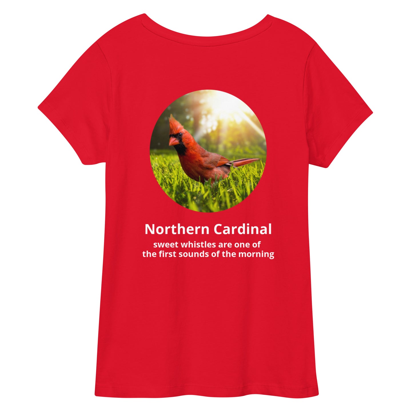 Norther Cardinal Women’s fitted v-neck t-shirt